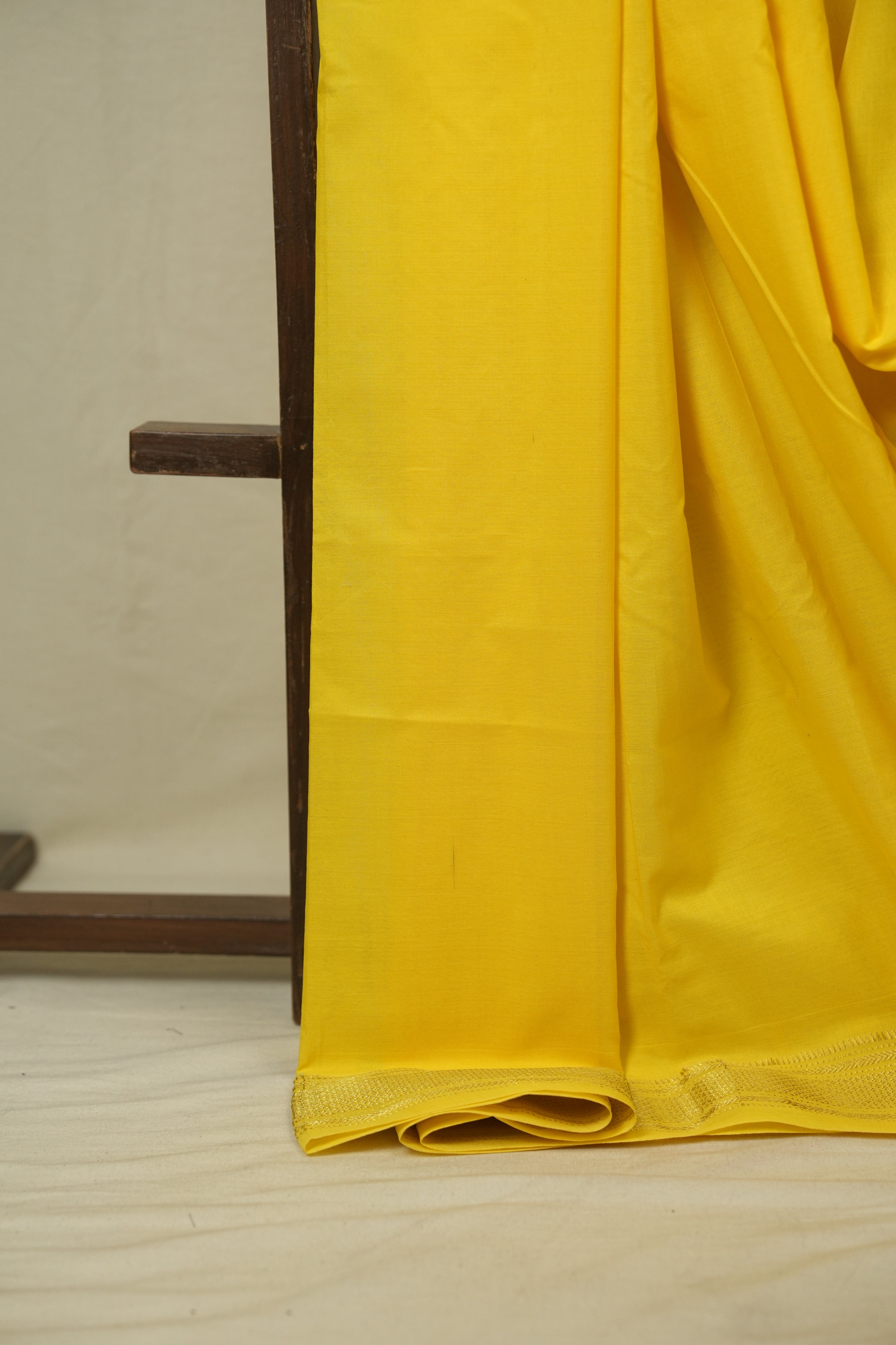 Yellow Cotton Paithani Saree - SRYCPS808