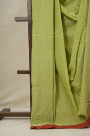 Pistachio Green Bengal Cotton Saree - SRPGBCS155