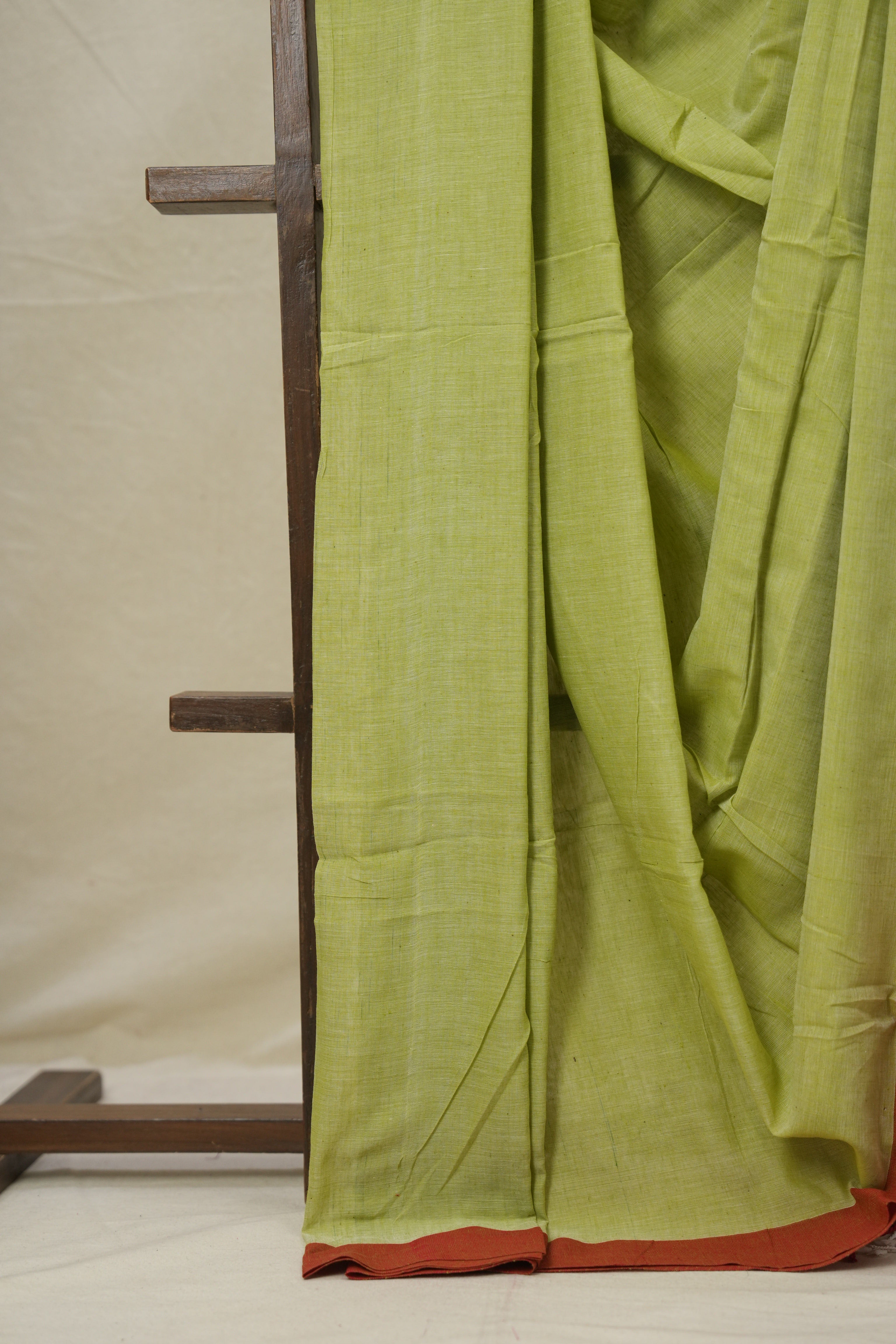 Pistachio Green Bengal Cotton Saree - SRPGBCS155