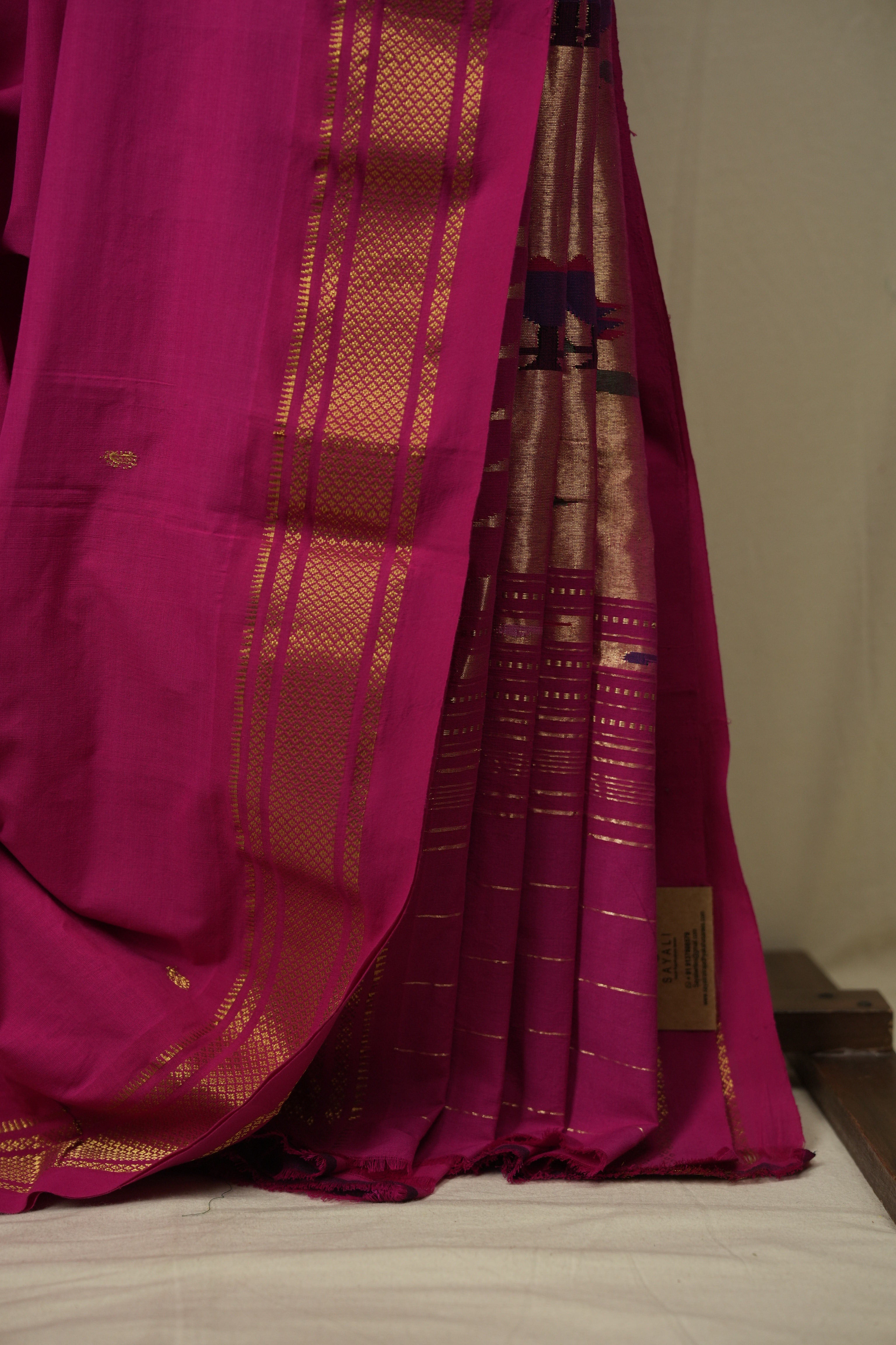 Pink Cotton Paithani Saree - SRPCPS812