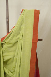 Pistachio Green Bengal Cotton Saree - SRPGBCS155