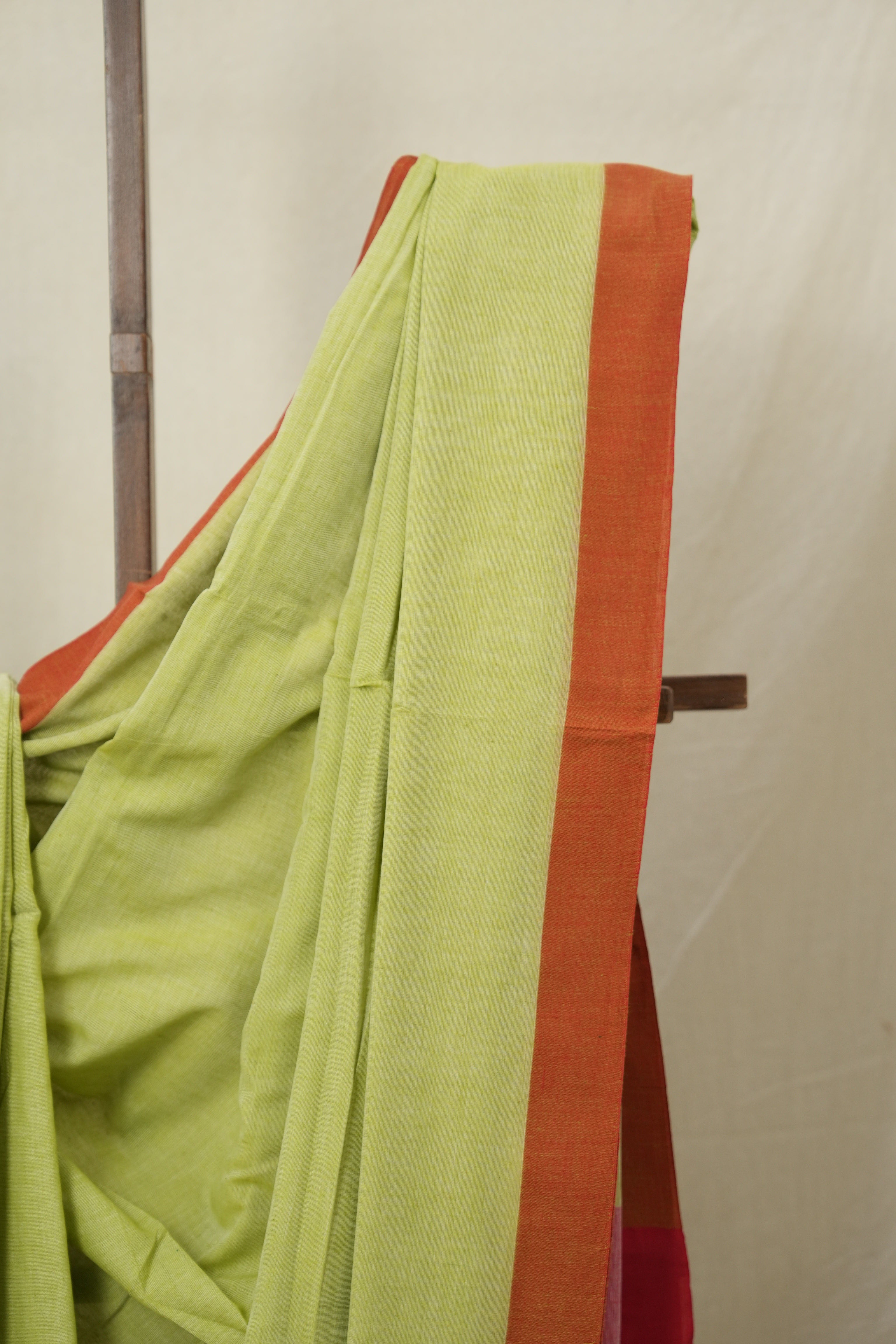 Pistachio Green Bengal Cotton Saree - SRPGBCS155