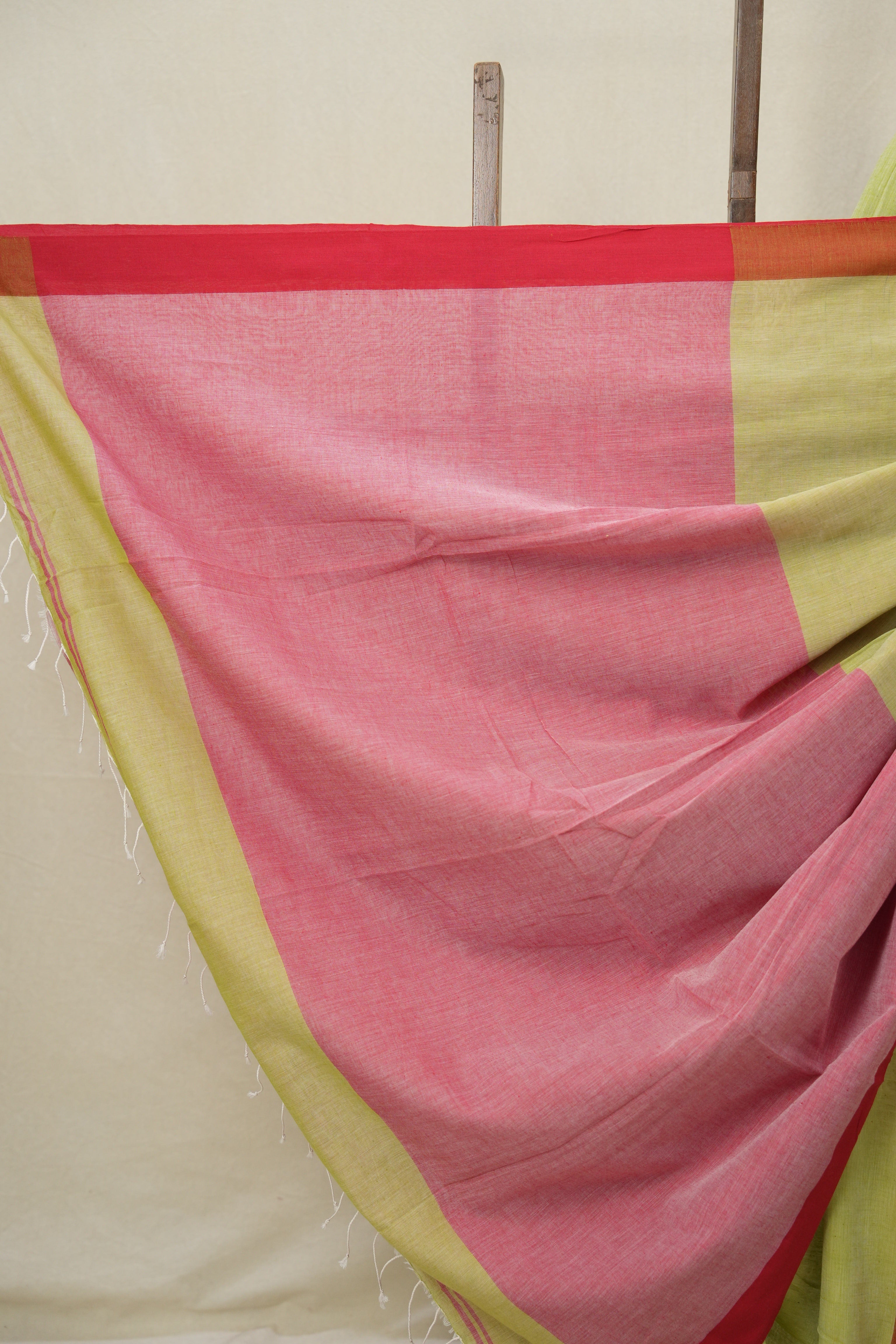 Pistachio Green Bengal Cotton Saree - SRPGBCS155