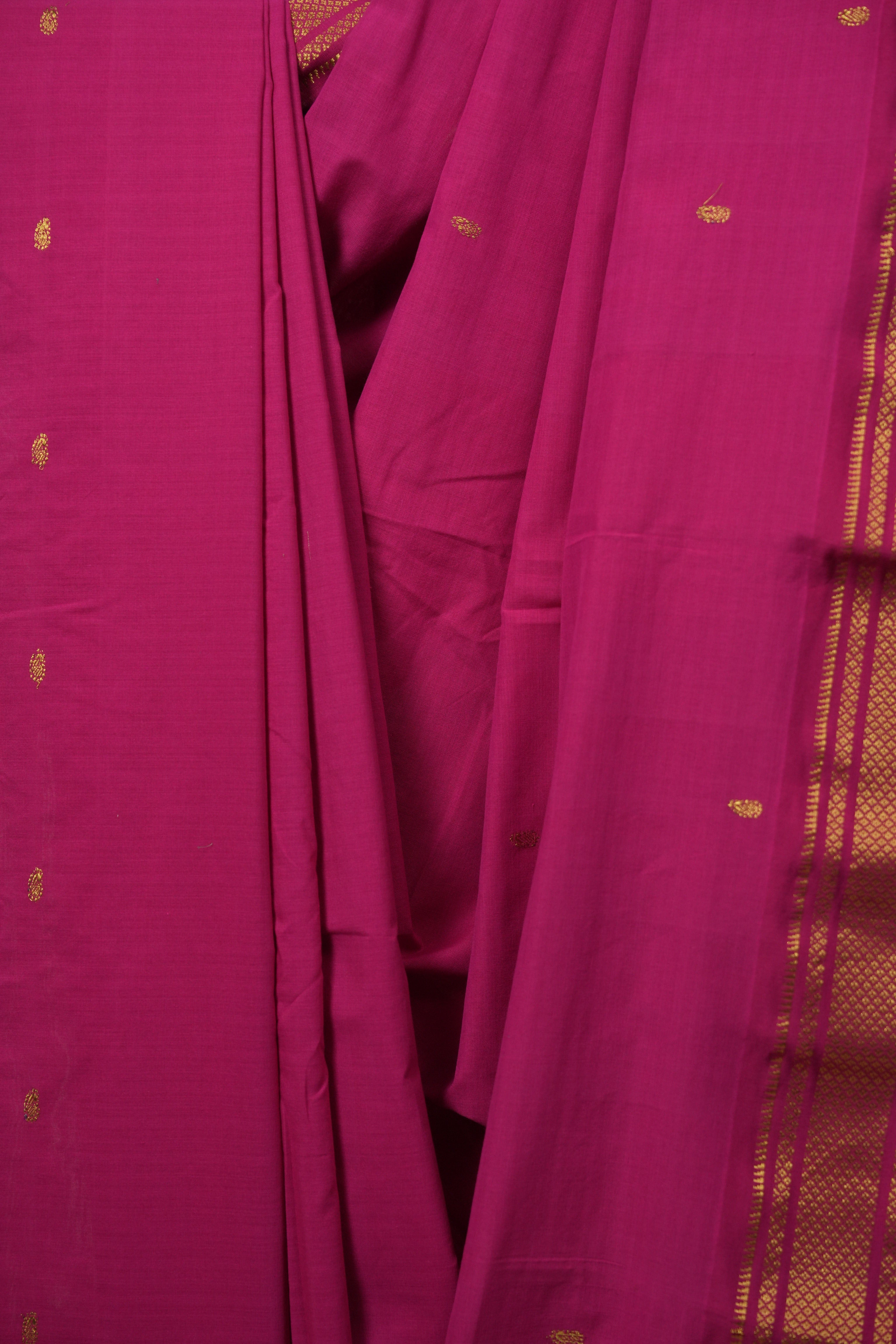 Pink Cotton Paithani Saree - SRPCPS812