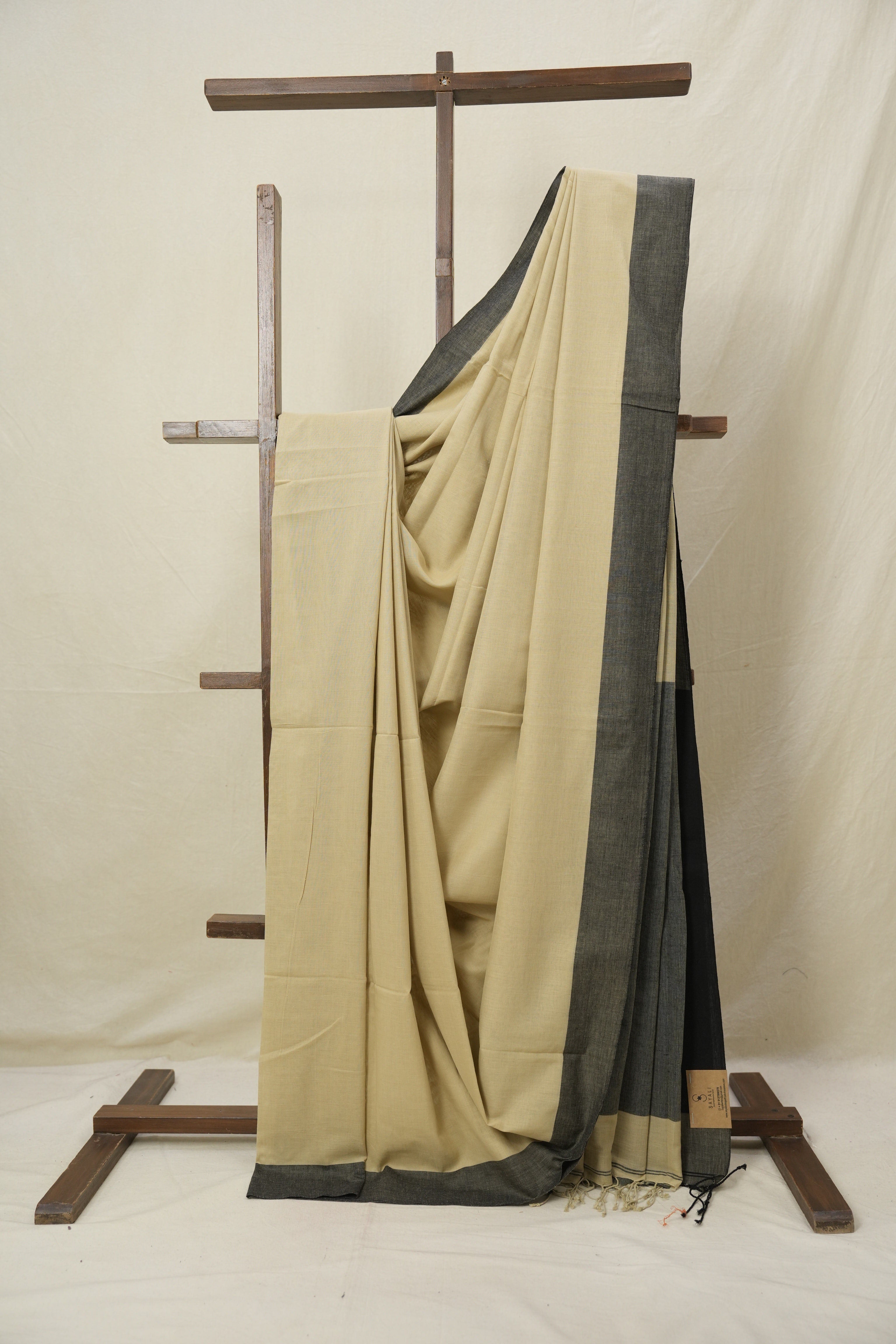 Beige Bengal Cotton Saree - SRBBCS143
