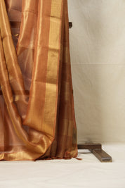 Red Gold Tissue Tussar Silk Saree - SRRGTTSS523