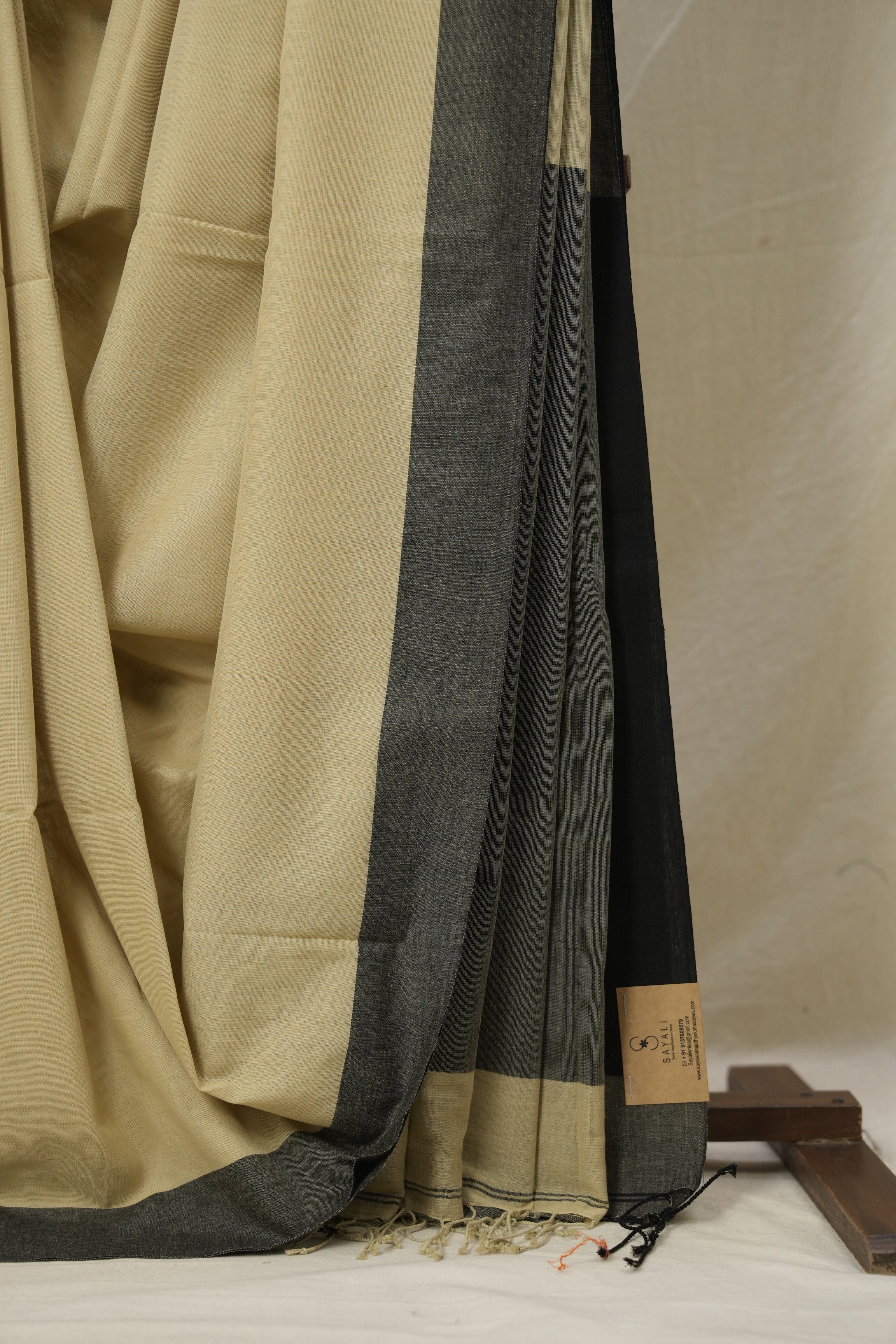 Beige Bengal Cotton Saree - SRBBCS143