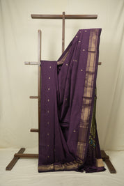 Purple Cotton Paithani Saree - SRPCPS807