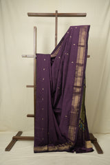 Purple Cotton Paithani Saree - SRPCPS807