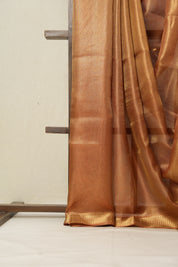 Red Gold Tissue Tussar Silk Saree - SRRGTTSS523