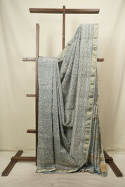 Mint HBP Cotton Silk Saree With Maheshwari Border - SRMCSS1817