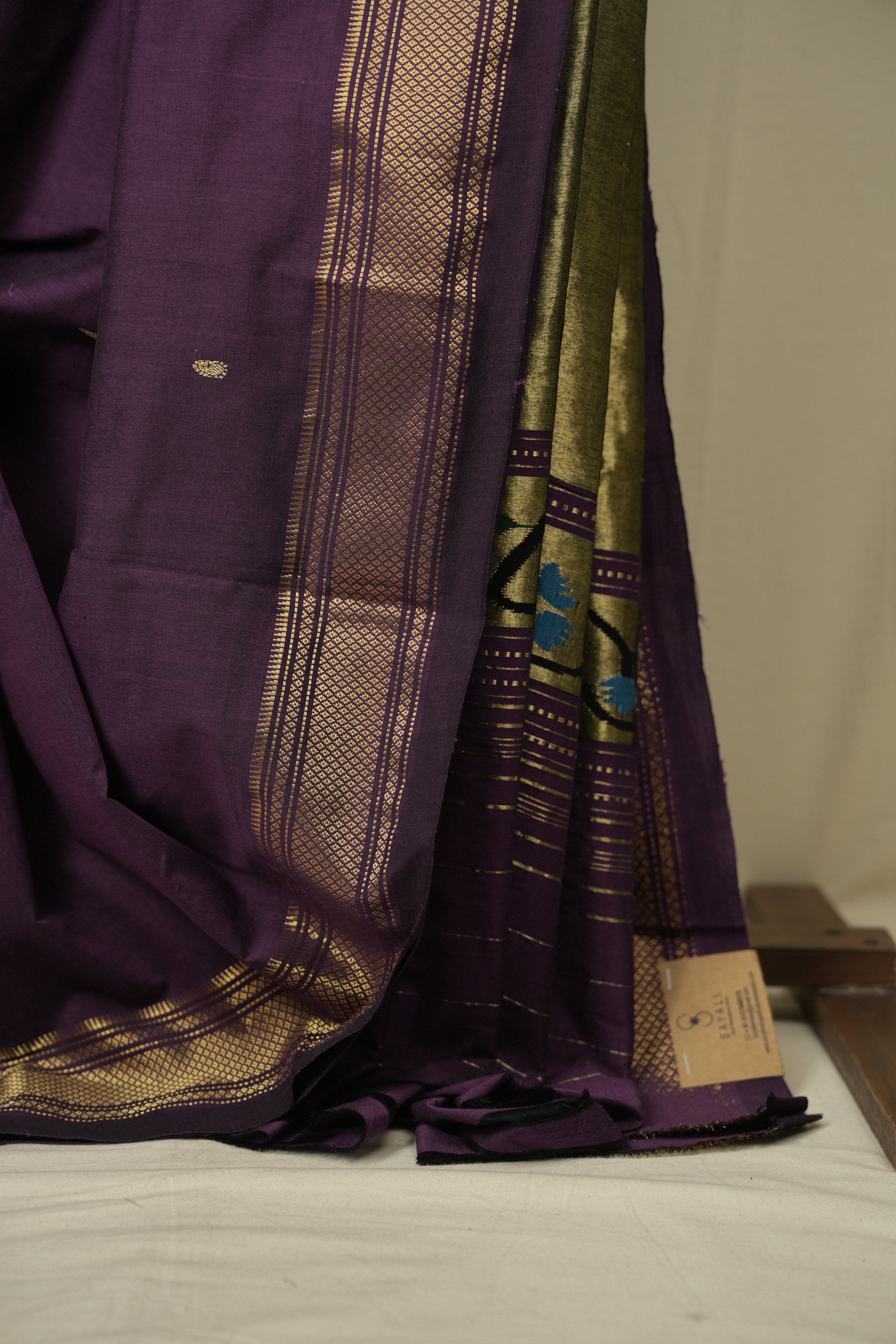 Purple Cotton Paithani Saree - SRPCPS807