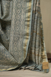 Mint HBP Cotton Silk Saree With Maheshwari Border - SRMCSS1817
