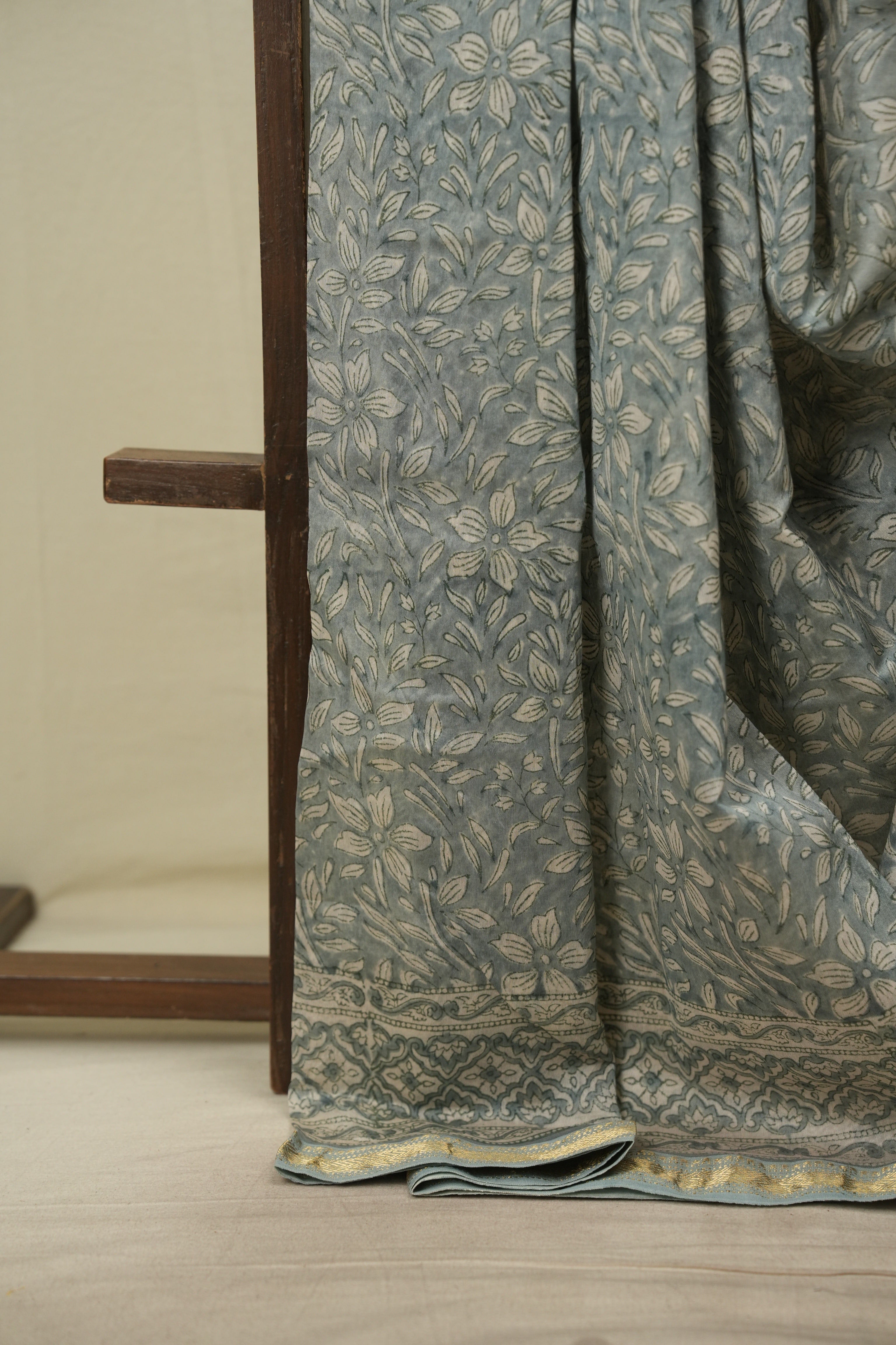 Mint HBP Cotton Silk Saree With Maheshwari Border - SRMCSS1817