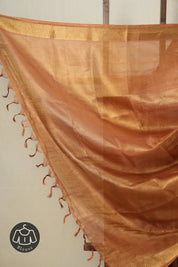 Red Gold Tissue Tussar Silk Saree - SRRGTTSS523