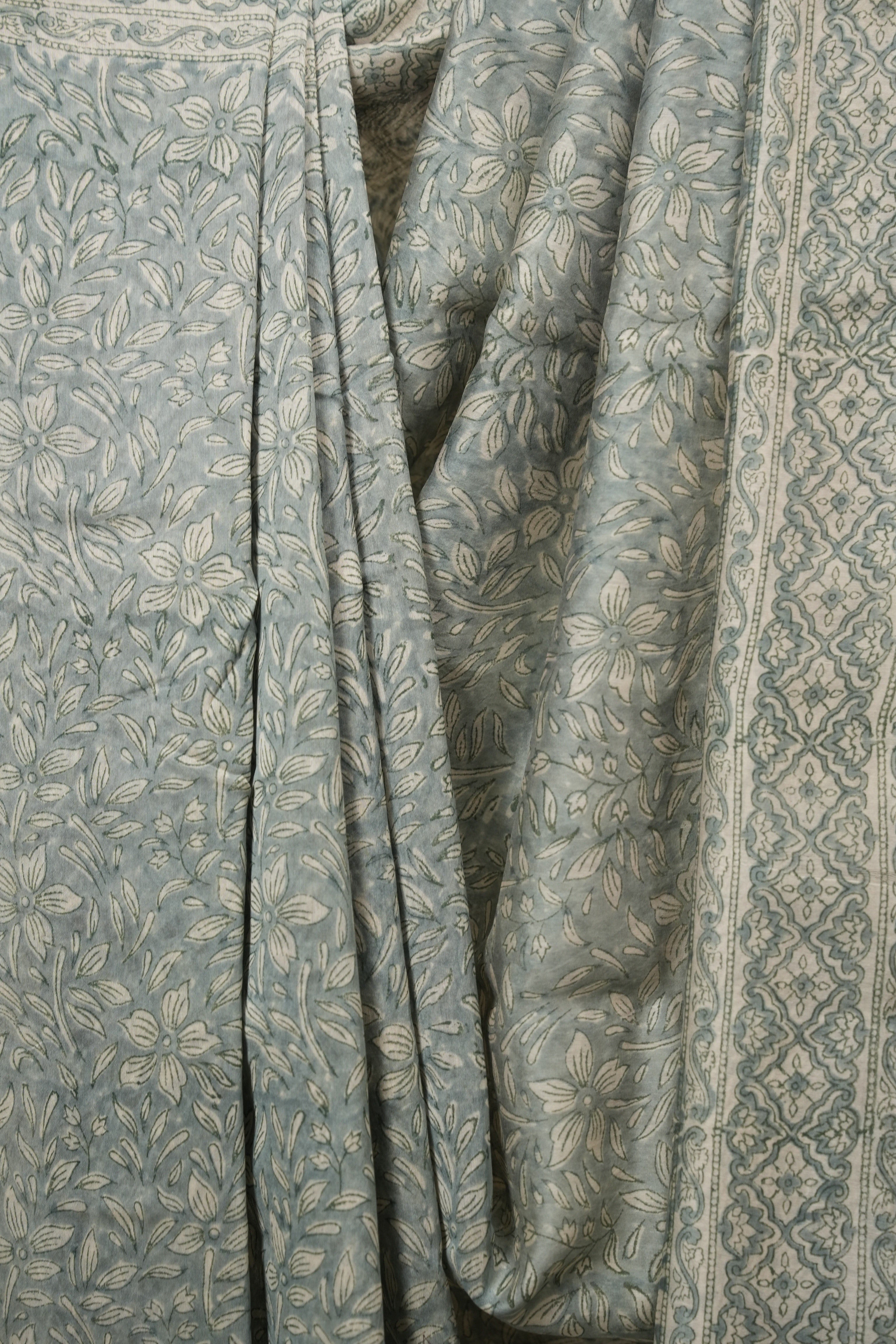 Mint HBP Cotton Silk Saree With Maheshwari Border - SRMCSS1817