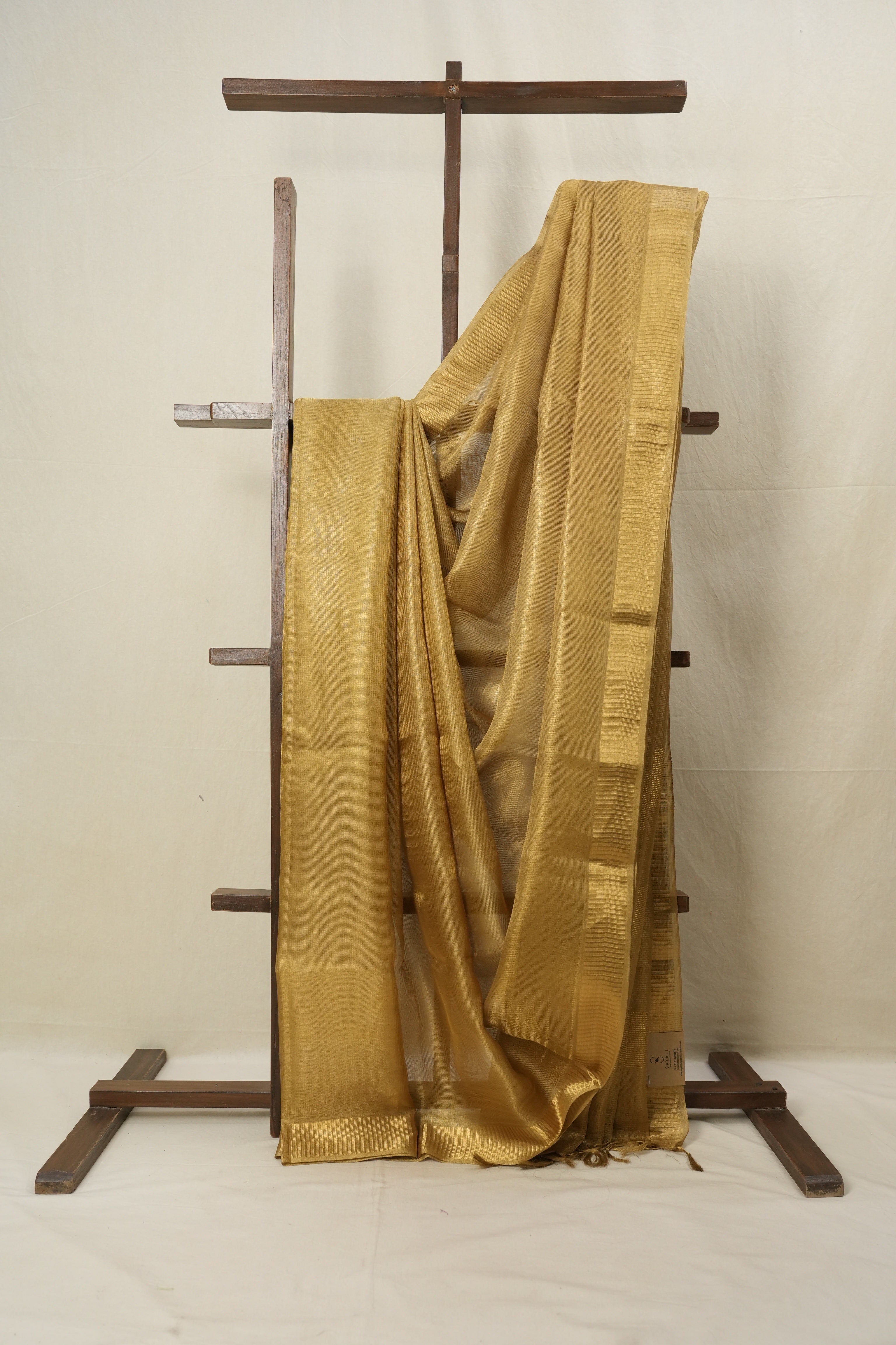 Golden Tissue Tussar Silk Saree - SRGTTSS522