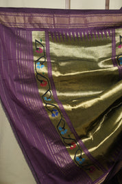 Purple Cotton Paithani Saree - SRPCPS807
