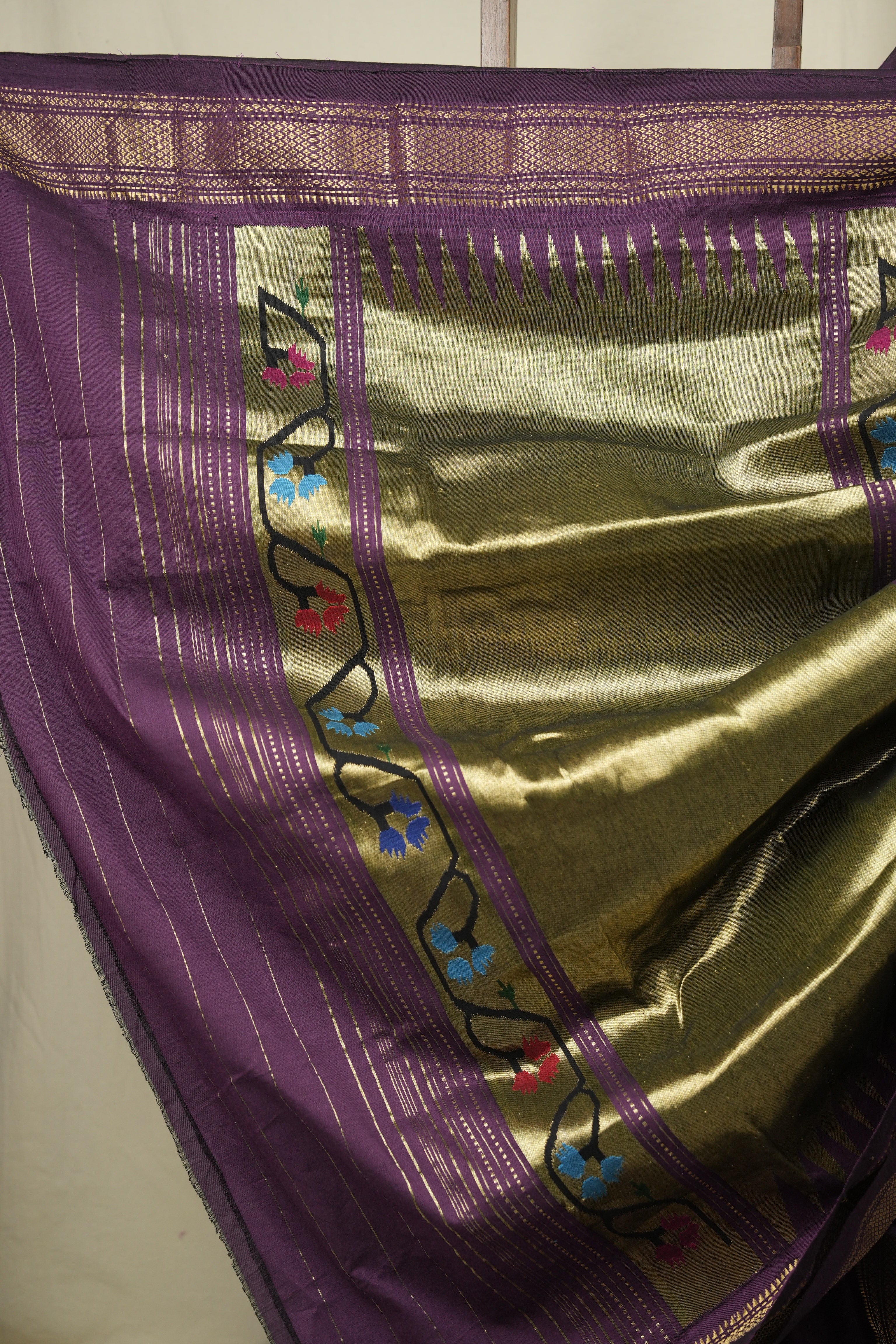 Purple Cotton Paithani Saree - SRPCPS807