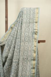 Mint HBP Cotton Silk Saree With Maheshwari Border - SRMCSS1817