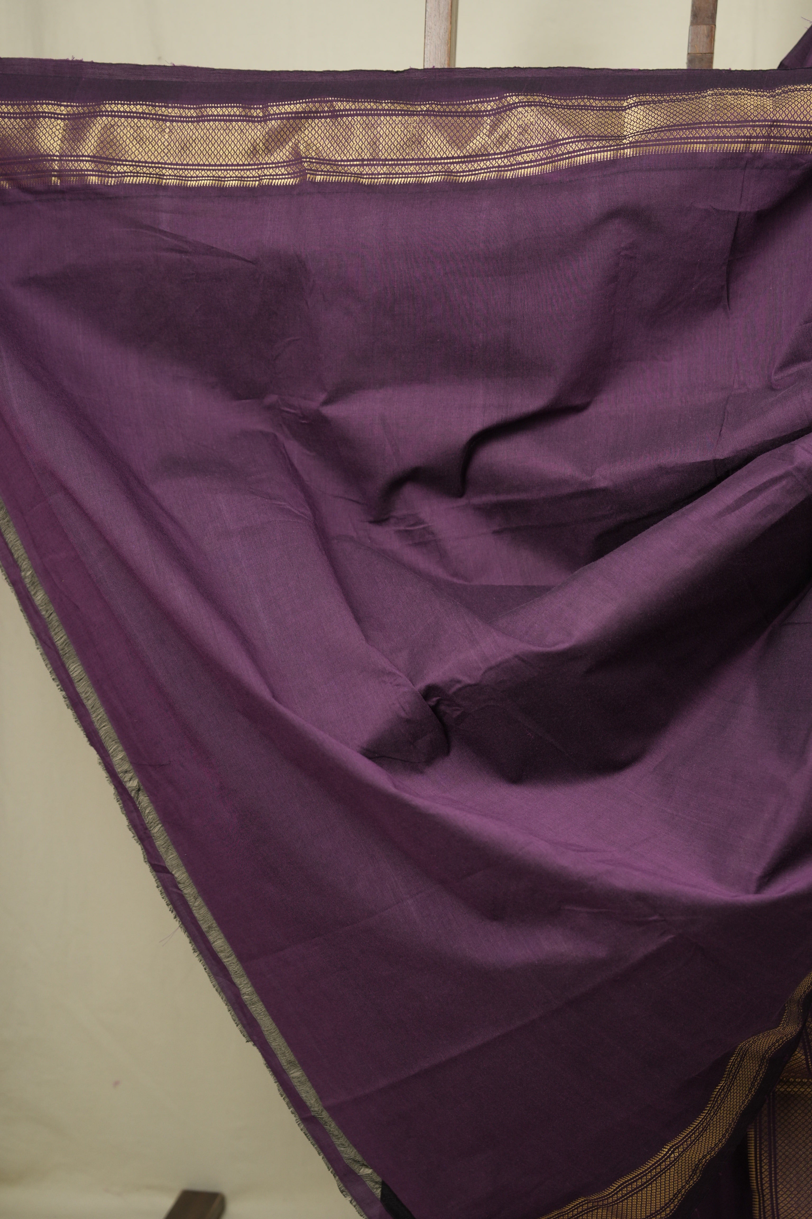 Purple Cotton Paithani Saree - SRPCPS807