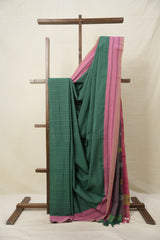 Green Cotton Ilkal Saree  - SRGCIS671