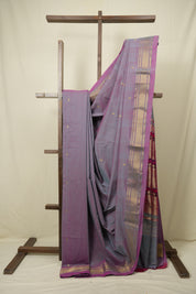 Two Tone Purple Cotton Paithani Saree - SRTTPCPS800