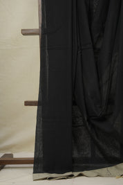 Black Bengal Cotton Saree - SRBBCS144