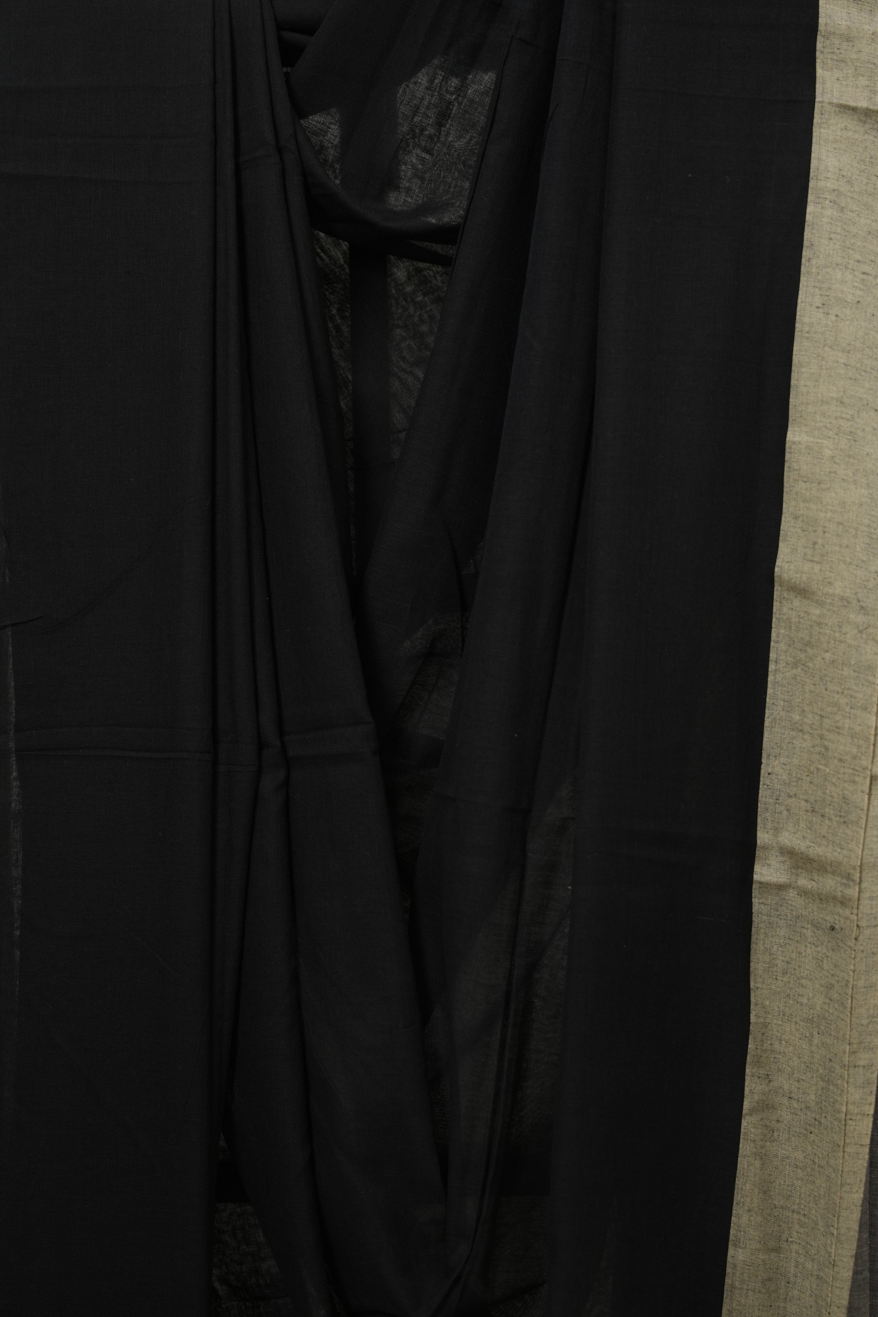 Black Bengal Cotton Saree - SRBBCS144