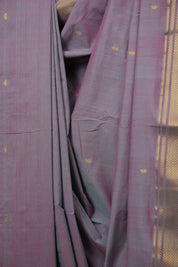 Two Tone Purple Cotton Paithani Saree - SRTTPCPS800
