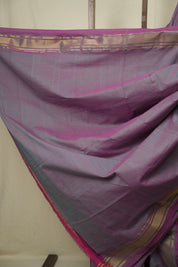 Two Tone Purple Cotton Paithani Saree - SRTTPCPS800