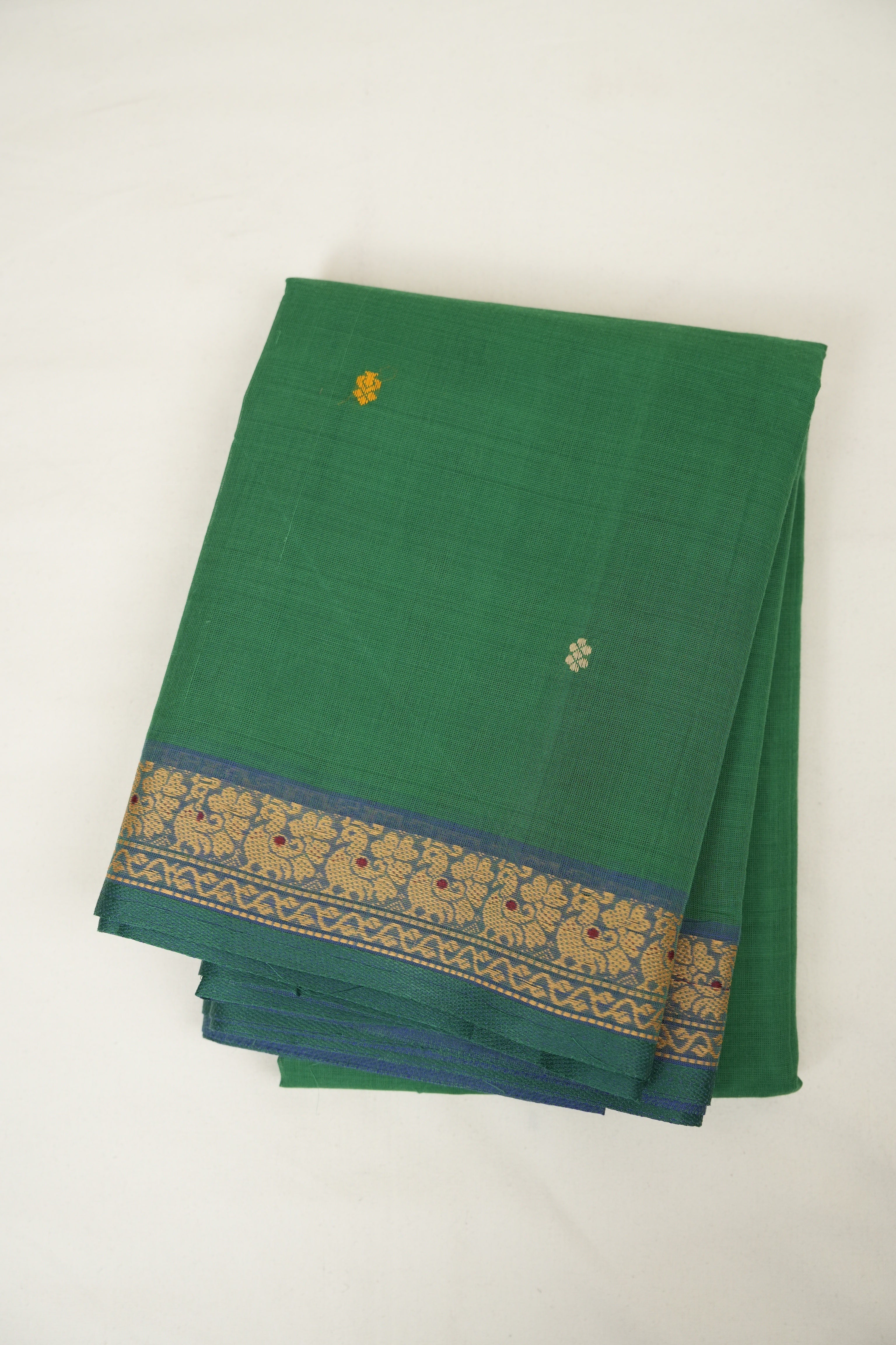 Green kanchi Cotton Saree - SRGKCS1444