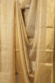 Yellow Gold Tissue Tussar Silk Saree - SRYGTTSS521