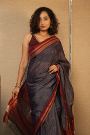 Violet Cotton Ilkal Saree - SRVCIS913