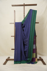 Blue Cotton Ilkal Saree  - SRBCIS668