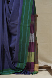 Blue Cotton Ilkal Saree  - SRBCIS668