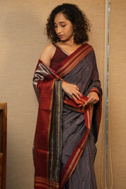Violet Cotton Ilkal Saree - SRVCIS913