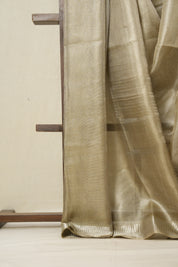 Olive Gold Tissue Tussar Silk Saree - SROGTTSS520