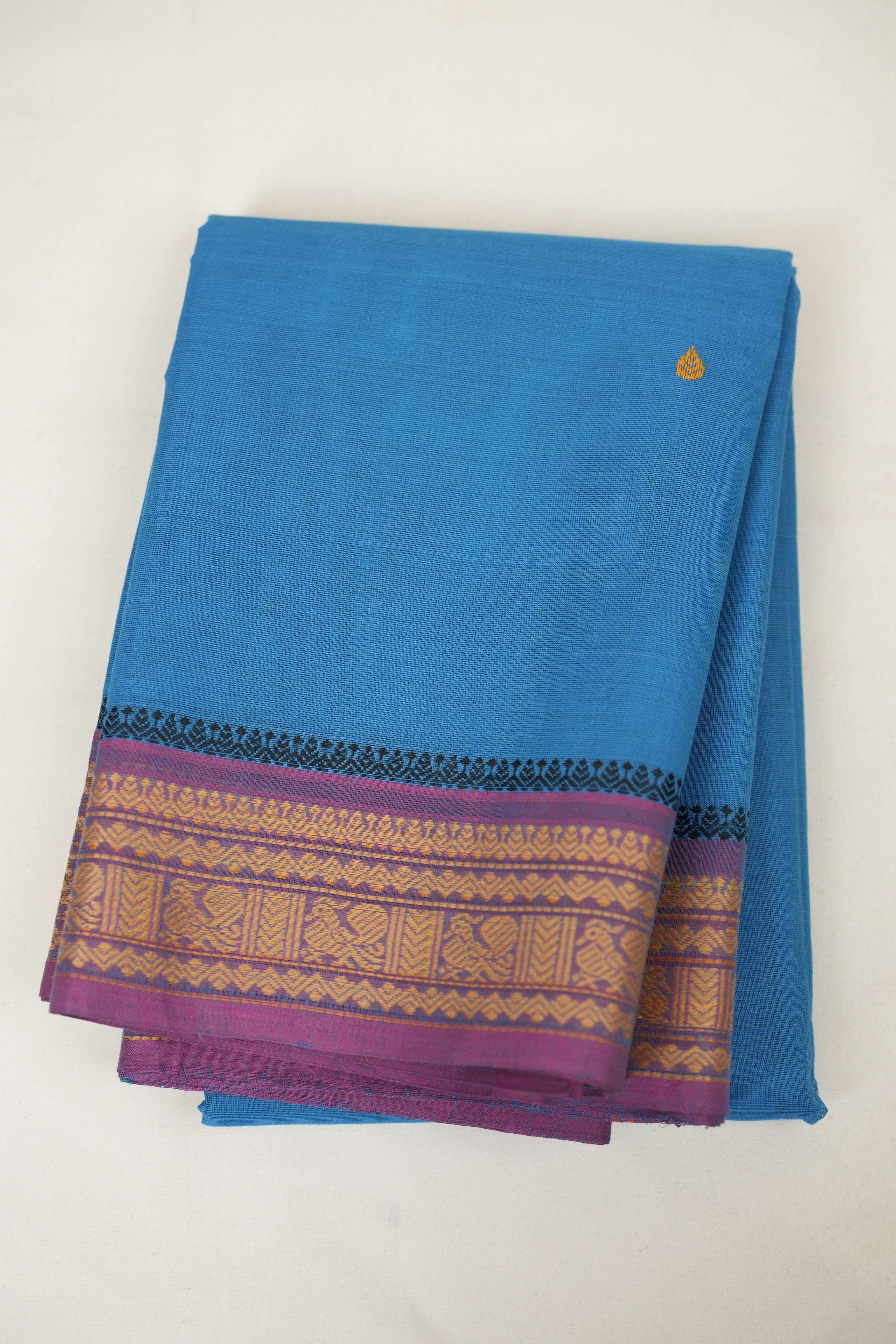 Blue Kanchi Cotton Saree - SRBKCS1402