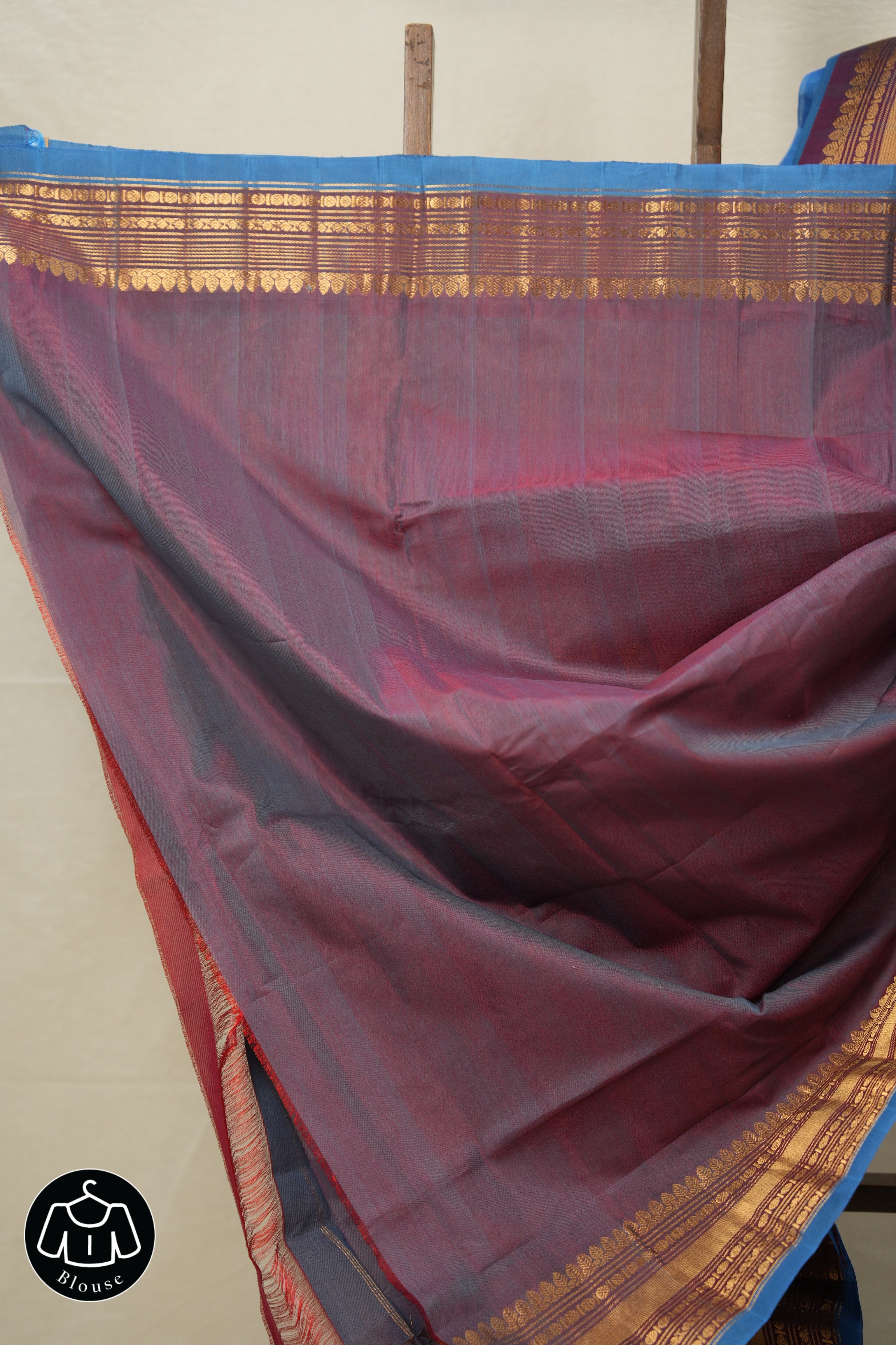 Blue Gadwal Cotton Silk Saree - SRBGCSS131