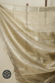 Olive Gold Tissue Tussar Silk Saree - SROGTTSS520