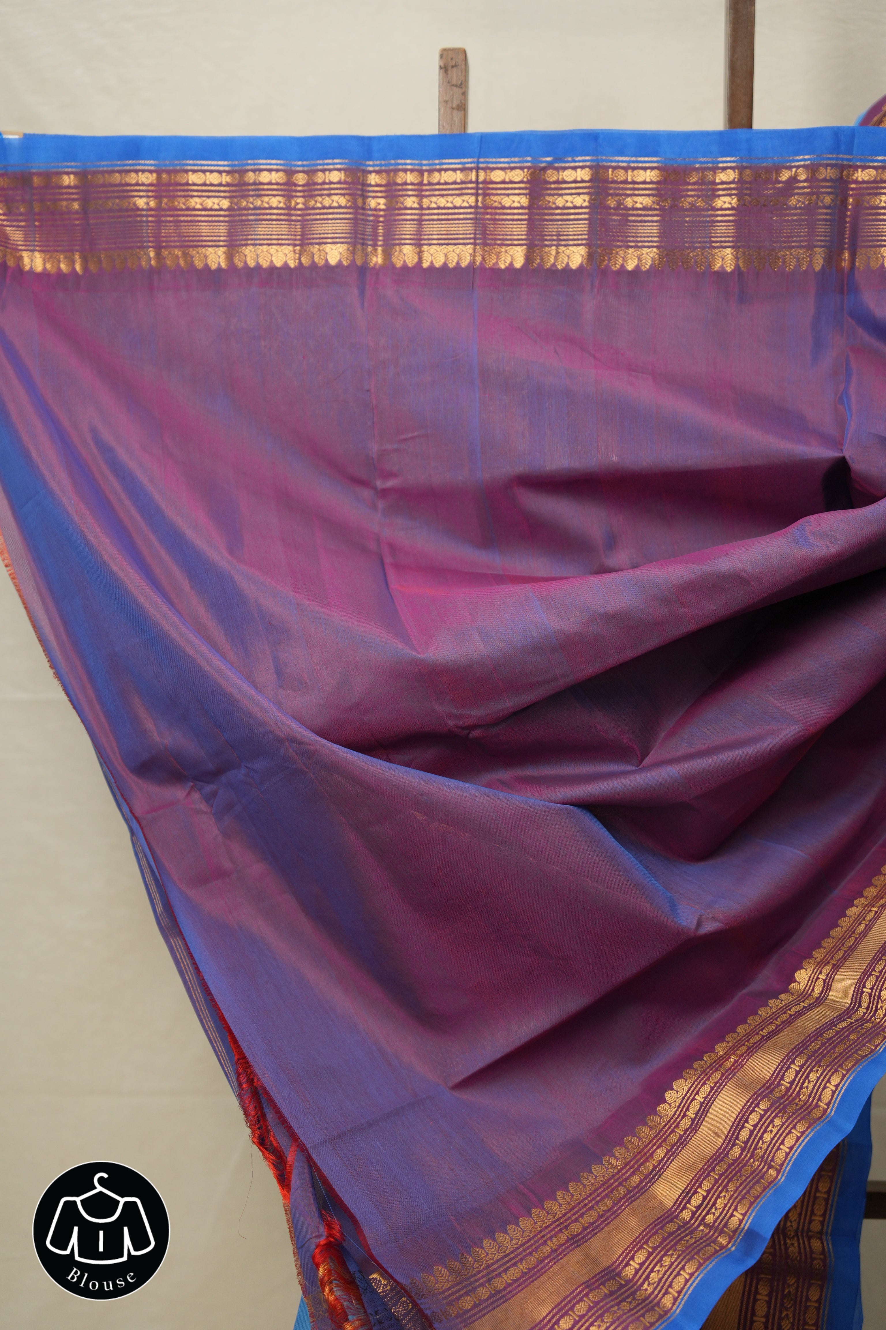 Blue Gadwal Cotton Silk Saree - SRBGCSS141
