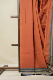 Orange Cotton Ilkal Saree  - SROCIS673
