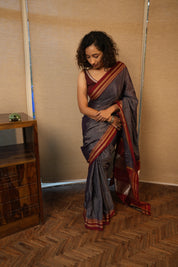 Violet Cotton Ilkal Saree - SRVCIS913