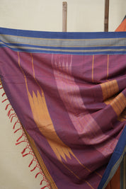 Orange Cotton Ilkal Saree  - SROCIS673