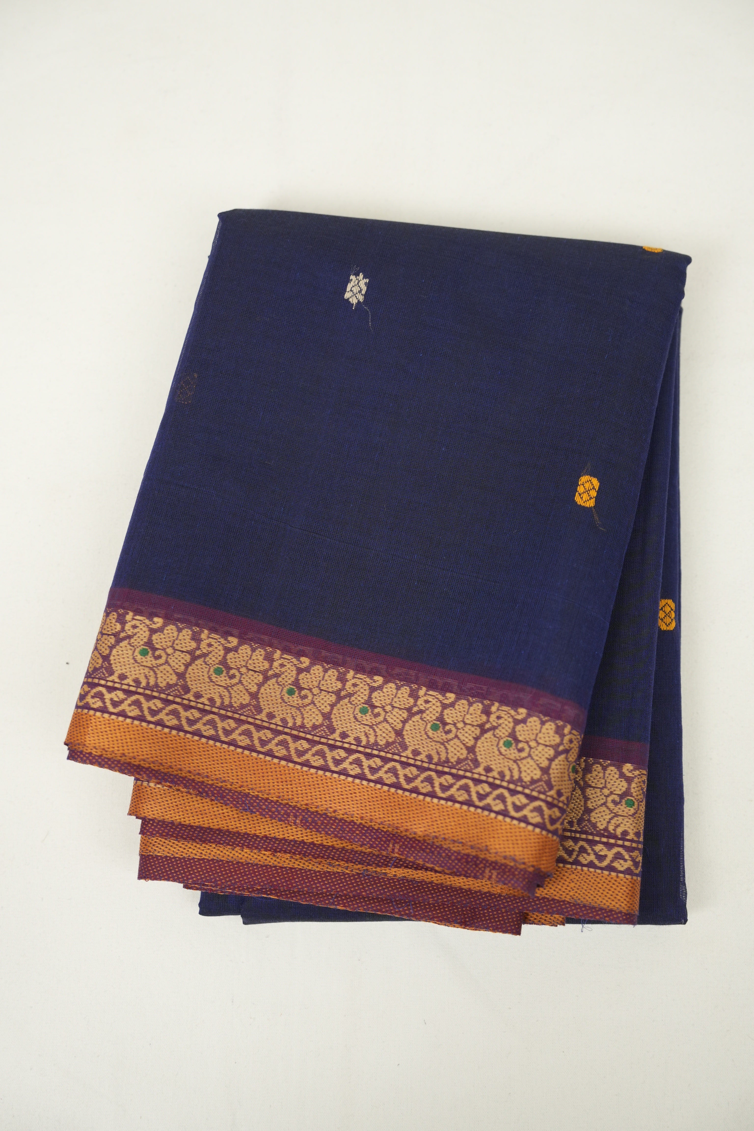 Blue kanchi Cotton Saree - SRBKCS1436