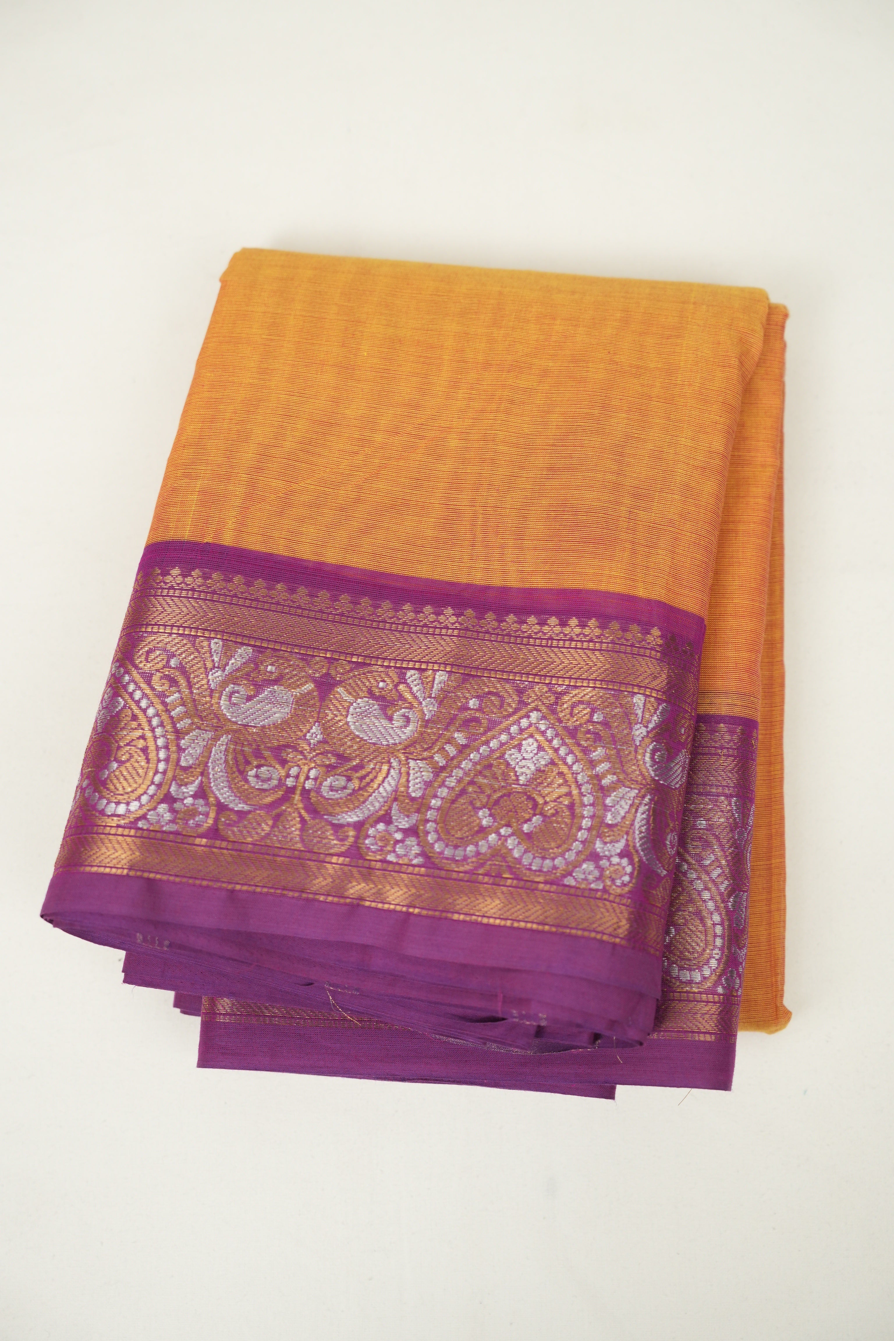 Pestle Orange Kanchi Cotton Saree - SRPOKCS1470