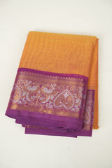 Pestle Orange Kanchi Cotton Saree - SRPOKCS1470