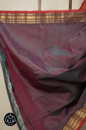 Two Tone Orange Gadwal Cotton Silk Saree - SRTTOGCSS143