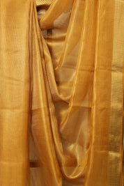 Orange-Gold Tissue Tussar Silk Saree - SROGTTSS531
